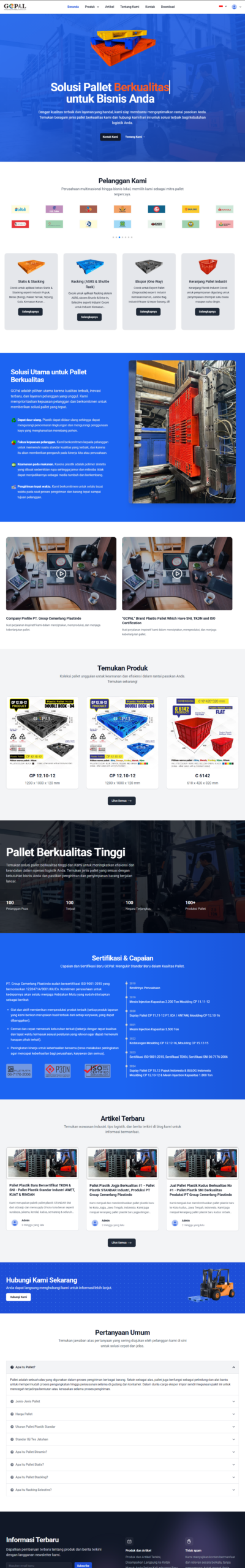 Website Perusahaan Pallet Plastik
